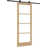 vidaXL Schiebetür ORKDAL Braun 83 x 211 cm Holz und Metall