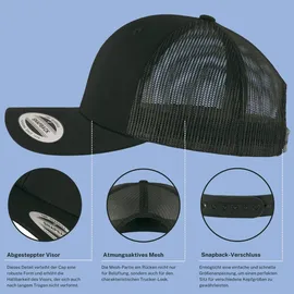 Flexfit Retro Trucker Cap Maroon One Size