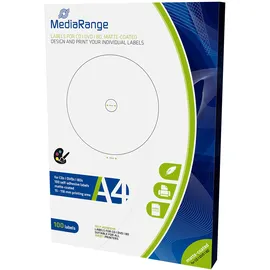 MediaRange CD/DVD/Blu-ray 50Labels/Pack (15mm-118mm)