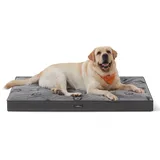 Feandrea Hundebett, Hundekissen waschbar, Hundematte abnehmbar, wasserdicht, 120 x 74 x 8 cm, Größe XXL, für große Hunde, Taubengrau PGW244G01