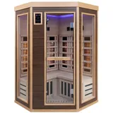 DEKO VERTRIEB BAYERN Infrarotkabine Luxus LED Infrarotsauna Infrarotkabine 120x120 Dual-Therm Vollspektrum