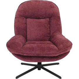 MCW Relaxsessel MCW-P32 Chenille 370 g/m2 70 x 70 x 70 cm Beere mit Hocker