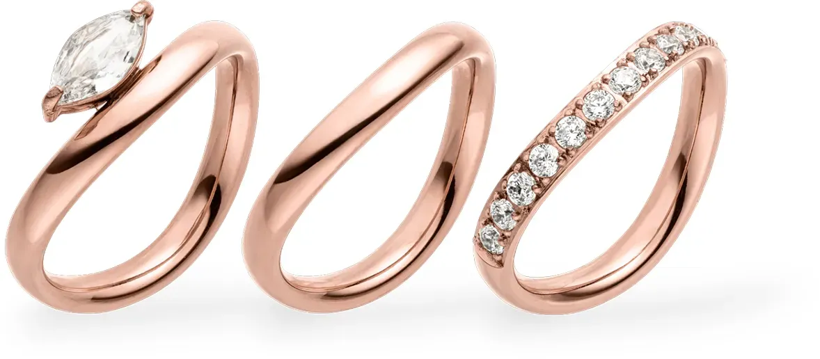 PURELEI Lumi Trio Ring Set