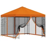 vidaXL Garten Pavillon 3 x 3 m inkl. 2 Seitenteile Orange