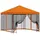 vidaXL Garten Pavillon 3 x 3 m inkl. 2 Seitenteile Orange