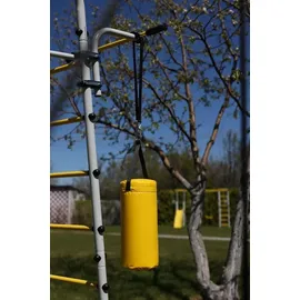JEFlex Klettergerüst GardenMaxx G2 238x240x233 cm Stahl multifunktional für Kinder & Erwachsene - Grau/Gelb