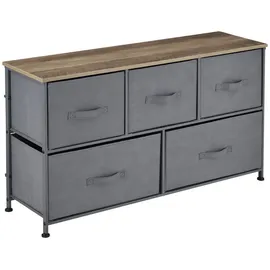 pro.tec Kommode 55 x 100 x 29 cm Grau/Holzfarben
