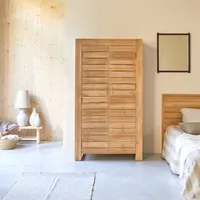 Tikamoon Kleiderschrank 180 cm Teak natur beige