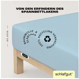 schlafgut Easy Jersey 90 x 200 - 100 x 220 cm blue light