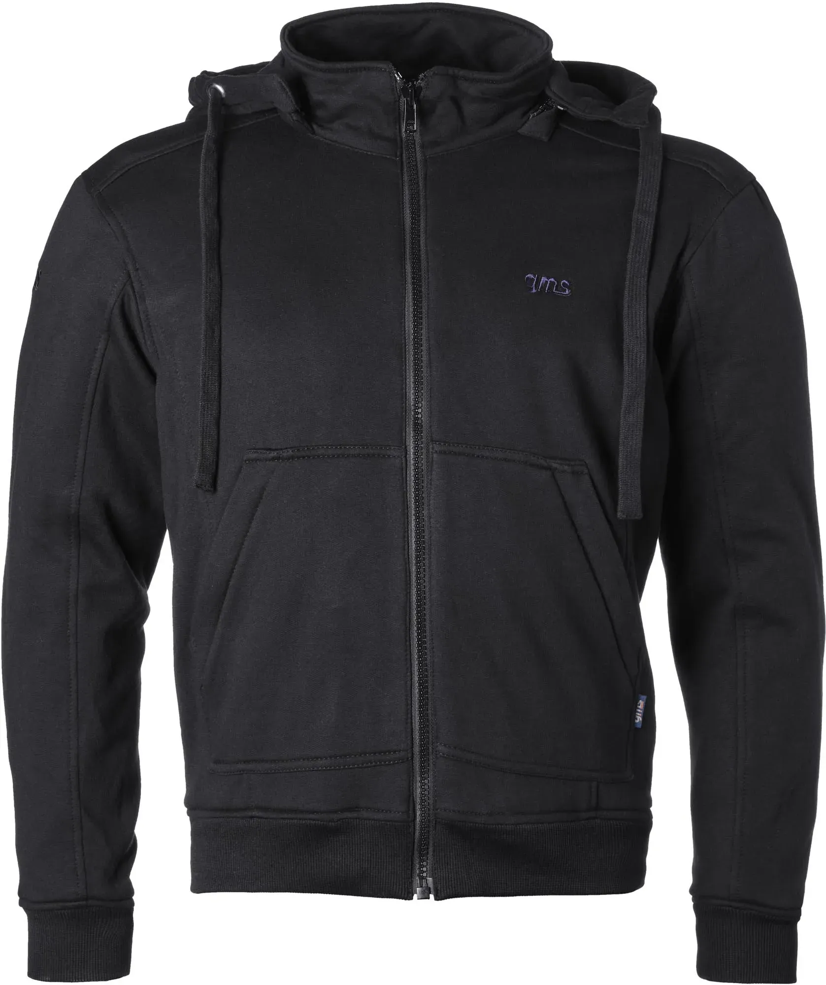 GMS Grizzly Motorrad Hoodie, schwarz, Größe 5XL für Männer