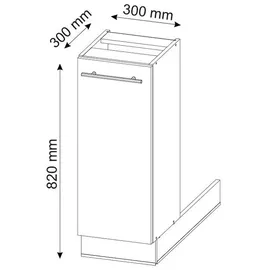 Vicco Kochinsel Fame-Line 30 x 82 x 70 cm Grün-Gold