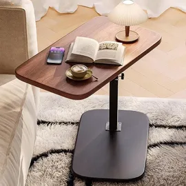 Anthro Beistelltisch Holz Klein C-Form Höhenverstellbar Schwarz