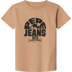 Pepe Jeans für Jungen. PB503971 Griffith T-shirt orange (10Años= 140cm), Lässig, Baumwolle, Kurzarm, Nachhaltig, Kinderbekleidung