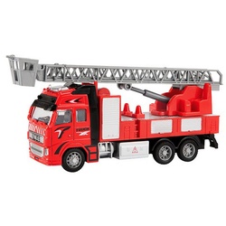 Toi-Toys Spielzeug-Feuerwehr FEUERWEHRAUTO 19cm Feuerwehr Truck Auto Modellauto 09 (mit Korbleiter), Modell Löschfahrzeug Spielzeugauto Spielzeug Kinder Geschenk rot