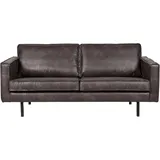 Woood Sofa Leder 3-Sitzer Schwarz