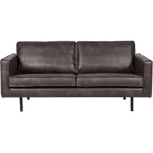 Woood Sofa Leder 3-Sitzer Schwarz