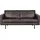 Woood Sofa Leder 3-Sitzer Schwarz
