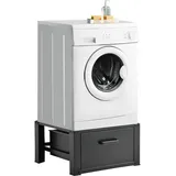 [en.casa] Waschmaschinenunterschrank Comfortixx 63 x 54 x 31 cm Schwarz