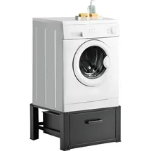 [en.casa] Waschmaschinenunterschrank Comfortixx 63 x 54 x 31 cm Schwarz