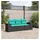 vidaXL Gartensofa-Set 3-tlg. schwarz