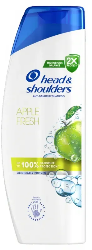 Head & Shoulders Apfel Frische Anti-Schuppen Shampoo, Bis zu 100% Schuppen-Schutz, 400ml