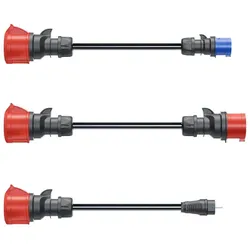 go-e Adapter Gemini flex 11 kW Set (Haushaltsstecker,blau, rot)