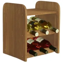 Proregal Weinregal Pinotwine C HxBxT 36 x 34,4 x 26,5 cm 6 Flaschen Massives Kiefernholz Braun Geölt