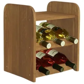 Proregal Weinregal Pinotwine C HxBxT 36 x 34,4 x 26,5 cm 6 Flaschen Massives Kiefernholz Braun Geölt