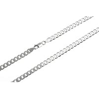 Silberkettenstore Silberkette Panzerkette 5mm - 925 Silber, Länge wählbar 38-100cm silberfarben 90cm