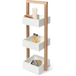 Tchibo - Standregal mit 3 Stauraum-Kästen - 28,5x23x78cm - braun - Holz / Eichenholz