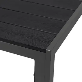 INDA-EXCLUSIV Gartentisch 160 x 90 x 74 cm Anthrazit/Schwarz