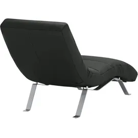 Ravensberger Werkstätten Relaxliege Swing Leder 65 x 95 x 171 cm Schwarz mit Kopfteil