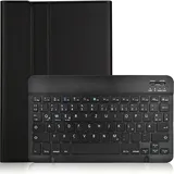 Cazy Tastatur Hülle Kompatibel mit Samsung Galaxy Tab S9 / S9 FE - Schutz Etui mit magnetisch Abnehmbarer (DE, Galaxy Tab S9 FE), Tablet Tastatur, Schwarz