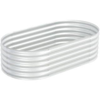 vidaXL Garten-Hochbeet verzinkter Stahl 160 x 80 x 44 cm Silber