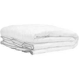 Beliani Bettdecke Weiß Baumwolle 155 x 220 cm Doppeldecke Monochromatisch Warm Ganzjährig Schlafzimmer