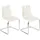 Beliani Esszimmerstuhl 2er Set Cremeweiß
