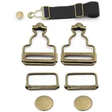 Luxylei 2 Sets Metall-Latzhosen-schnallen-Clips Rechteckigen Schiebeverschlüssen Für Hosenträger, Handtaschen, Jacken, DIY-Kleidung, Latzhosen, Kleider, 38 Mm