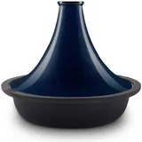 h.koenig La Fonderie 1890 Tajine aus Gusseisen TINGHIR, Schüssel, Deckel, Tajines und Couscous, Kapazität 2,5 L, Blau