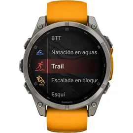 Garmin fenix 8 AMOLED 47 mm sapphire, graphit / titanium titan mit QuickFit Silikon-Armband 26 mm
