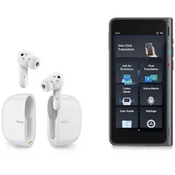 Timekettle M3 Translator Kopfhörer Kabellos im Ohr Anrufe/Musik Bluetooth Weiß