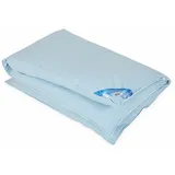 RIBECO Leon, , silberweiße Ente 100% Federn 155x220 cm , blau extrawarm - Blau