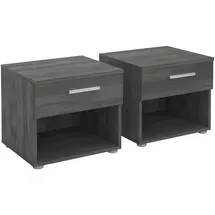 CARO-Möbel Nachtschrank Mary 41,2 x 28 x 18,7 cm Grau