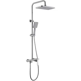 Home Deluxe Iconic Duscharmatur mit Ablage Weiß 120 cm