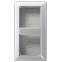 Jung Aufputz-Kappe, 2-fach (aluminium)