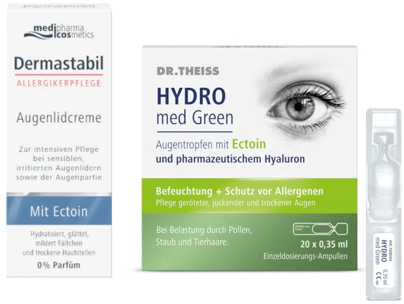 Hydro med Green + Dermastabil Augenlidcreme Augenpflege Set