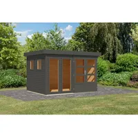 Karibu Gartenhaus Lahar 5) terragrau lackiert 302 x 246