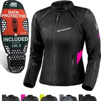 SHIMA RUSH Motorrad Jacke Damen mit Protektoren Textil | AIRFORCE Rückenprotektor | Wasserdicht Motorradjacke Sommer Motorradkombi Motorradhose Mesh Rosa (Pink, Frauen, Schutzjacken, Größe XL)