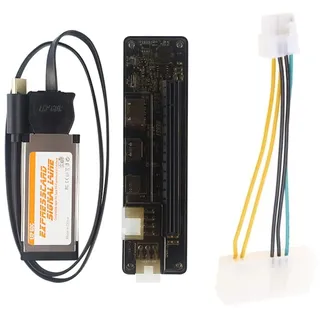 Qwertfeet PCI E Grafikkarten-Dockingstation Externes Laptop-Dock Grafikkarte Laptop-Adapter mit Expresscard-Kabel