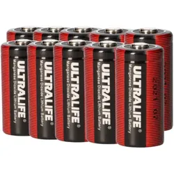 10x Ultralife Batterie CR123A 3V 1.6Ah 2/3A Li-MnO2 2/3A