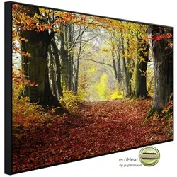 papermoon Infrarotheizung »EcoHeat - Herbst Waldweg«, Matt-Effekt - bunt